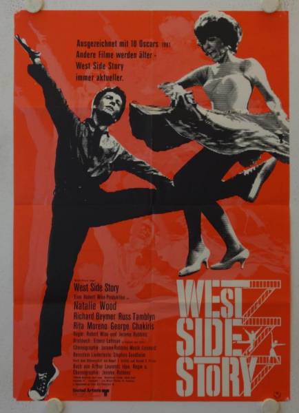 West Side Story originales deutsches Filmplakat (R69)